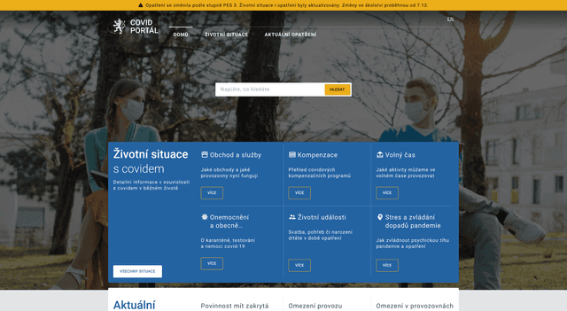 covid.gov.cz - Covid Portal